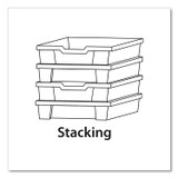 GRATNELLS USA, LLC FS0210P6 F2 Deep Trays for Gratnells Storage Frames and Trolleys, 3.57 gal Capacity, 12.28" x 16.81" x 6.25", Grass Green, 6/Pack