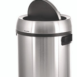 ALPINE INDUSTRIES ALP47065L1 17 Gallon Stainless Steel Commercial Trash Can with Swing Lid