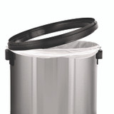 ALPINE INDUSTRIES ALP47065L1 17 Gallon Stainless Steel Commercial Trash Can with Swing Lid