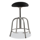 NATIONAL PUBLIC SEATING NPS® 6810S02 6800 Series Height Adjustable Fabric Seat Swivel Stool, Supports Up to 300 lb, 18" to 25" Seat Height, Black Seat/Gray Base