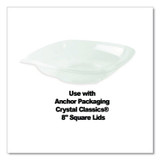 ANCHOR PACKAGING 4548110 Crystal Classics Bowl, 32 oz, 8.13 x 8.13 x 1.75, Clear, Plastic, 150/Carton
