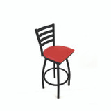 JMC FURNITURE BBBVSRED Boggs Series Barstool, Supports Up to 300 lb, 30.5" Seat Height, Red Seat, Black Back, Black Base