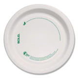 DART SOLO® MP6PLANET Compostable Paper Dinnerware, ProPlanet Seal, Plate, 6" dia, White, 1,000/Carton