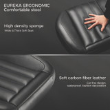 EUREKA ERGONOMIC AR21B Footstool with Wheels, 19.25 x 17.38 x 14.63 to 17.75, Black