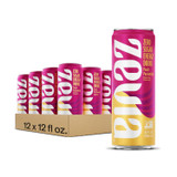 ZEVIA PBC 0195712 Zero Sugar Naturally Sweetened Energy Drink, Peach Passionfruit, 12 oz Cans, 12/Carton