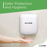 ALPINE INDUSTRIES ALP40010WHI Hemlock Commercial Automatic 120V Hand Dryer, 6.68 x 11.41 x 12.31, White