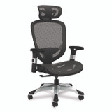 ALERA MV41BME18 Alera Minerva Ergonomic Mesh Swivel Task Chair, Support Up to 275lb, 17.24 to 20.98 Seat Height, Black Seat/Back, Silver Base