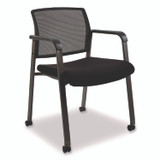ALERA ER4317 Alera Elgar Fabric Guest Chair, 24.41 x 22.64 x 31.73, Black Seat, Black Back, Black Base