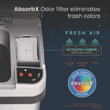 HLS COMMERCIAL HLS04SS Rectangular Sensor Trash Can, 4 gal, Plastic/Stainless Steel, Silver