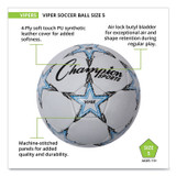 CHAMPION SPORT Sports VIPER5 VIPER Soccer Ball, No. 5. Size, 8.5" to 9" Diameter, White