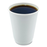 BOARDWALK DW12HCUP Paper Hot Cups, Double-Walled, 12 oz, White, 500/Carton