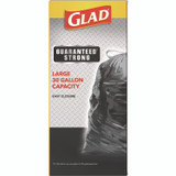 CLOROX SALES CO. Glad® 78966BX Guaranteed Strong Large Drawstring Trash Bags, Three-Ply, 30 gal, 1.05 mil, 30 x 33, Black, 28/Box