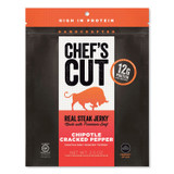 CHEF'S CUT REAL JERKY CO. CCR00501 Real Steak Jerky, Chipolte Cracked Pepper, 2.5 oz Bag