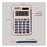 SHARP TONER EL243SB EL-243SB Solar Pocket Calculator, 8-Digit LCD