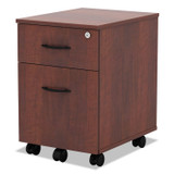 ALERA VABFMC Alera Valencia Series Mobile Pedestal, Left/Right, 2-Drawers: Box/File, Legal/Letter, Medium Cherry, 15.88" x 19.13" x 22.88"