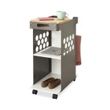SAFCO PRODUCTS 5209WH Mini Rolling Storage Cart, Metal, 3 Shelves, 1 Drawer, 200 lb Capacity, 29.75" x 15.75" x 16.5", White