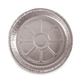 BOARDWALK ROUND9 Round Aluminum To-Go Containers, 300 Gauge, 48 oz, 9" Diameter x 1.66" h, Silver, 500/Carton