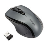 KENSINGTON 72423 Pro Fit Mid-Size Wireless Mouse, 2.4 GHz Frequency/30 ft Wireless Range, Right Hand Use, Gray