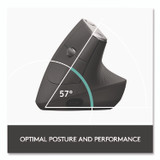 LOGITECH, INC. 24342520 MX Vertical Advanced Ergonomic Mouse, 2.4 GHz Frequency/33 ft Wireless Range, Left/Right Hand Use, Graphite