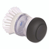 OXO 36481 Good Grips Soap Dispensing Palm Brush, Whie Nylon Bristles, 4" Brush, Clear/Black Handle