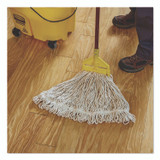 RUBBERMAID COMMERCIAL PROD. FGD11306WH00 Super Stitch Cotton Looped End Wet Mop, Large, 1" White Headband