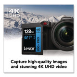 LEXAR MEDIA INC. LSD800P128GB High-Performance PRO BLUE Series SDXC Memory Card, UHS-I V30 U1 Class 10, 128 GB