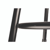 NATIONAL PUBLIC SEATING NPS® 6418H10 6400 Series Height Adjustable HD Vinyl Padded Steel Stool, Backless, Supports 500lb, 18.5"-26.5" Seat Height, Black Seat/Base