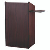 NATIONAL PUBLIC SEATING Oklahoma Sound® 600MY Aristocrat Non-Sound Lectern, 25 x 20 x 46, Mahogany