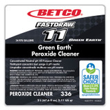 BETCO CORPORATION 3364700 Green Earth FastDraw Peroxide Cleaner, Fresh Mint Scent, 2 L Bottle, 4/Carton