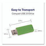 VERBATIM CORPORATION 70388 PinStripe USB 3.0 Flash Drive, 32 GB, Assorted Colors, 5/Pack