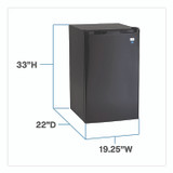 AVANTI RM4416B 4.4 Cu. Ft. Counter Height Refrigerator, Black