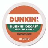 KEURIG DR PEPPER Dunkin'® 400846 K-Cups, Dunkin' Decaf, 0.37 oz, 22/Box, 4 Boxes/Carton