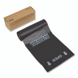 TATCO 28600 Dog Waste Bags, Open-Face, 0.5 gal, 8" x 13", Black, Perforated Roll, 200 Bags/Roll, 10 Rolls/Carton