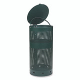 TATCO 28000 Dog Waste Station, 12 gal, Open Top, Green/White