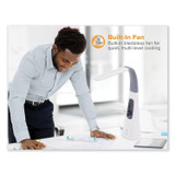 STANLEY BOSTITCH VLED1603GR LED Desk Lamp with Bladeless Fan, 15.75" High, Gray/White