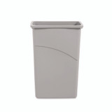 BOARDWALK 23GLSJ GRA Slim Waste Container, 23 gal, Plastic, Gray