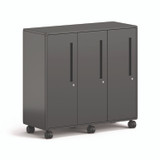 HON COMPANY EST3H3WNSSNA Class-ifi Tote Storage Cabinet, Three-Wide, 46.63" x 18.75" x 44.13", Charcoal Gray