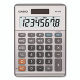 CASIO, INC. MS80BBU MS80B 8-Digit Battery and Solar Basic Calculator, LCD, Navy Blue