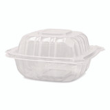 KARAT BY LOLLICUP FPHC66PP1C Polypropylene Plastic Hinged Container, 6 x 6 x 3.3, Clear, Plastic, 50/Pack, 6 Packs/Carton