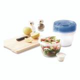 CLOROX SALES CO. Glad® 134347 To Go Lunch Containers, 2 Compartments, 32 oz, Plastic, 4/Pack