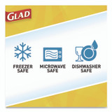 CLOROX SALES CO. Glad® 134347 To Go Lunch Containers, 2 Compartments, 32 oz, Plastic, 4/Pack