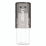 LEXAR MEDIA INC. LJDS6064GB3N JumpDrive S60 USB 2.0 Flash Drive, 64 GB, Gray/White, 3/Pack
