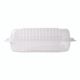 KARAT BY LOLLICUP FPHC96PP1C Polypropylene Plastic Hinged Container, 6 x 9 x 2.97, Clear, Plastic, 125/Pack, 2 Packs/Carton