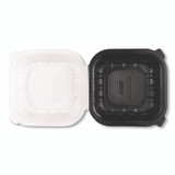 KARAT BY LOLLICUP FPPHC99PP1C Polypropylene Plastic Hinged Container, 9 x 9 x 3, Black/Clear, Plastic, 50/Pack, 3 Packs/Carton