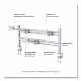 EATON CORPORATION Tripp Lite by DMSWKITTAA Slat Rail with Posts for Slat Wall System for 32" TVs, 8.1w x 5.7d x 5.51h, Silver, Supports 33 lb
