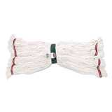 RUBBERMAID COMMERCIAL PROD. A25206WHI Web Foot Shrinkless Wet Mop Head, 20 oz, 5" Headband, White