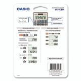 CASIO, INC. MS80BSR MS80B 8-Digit Battery and Solar Basic Calculator, LCD, Silver
