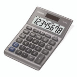 CASIO, INC. MS80BSR MS80B 8-Digit Battery and Solar Basic Calculator, LCD, Silver