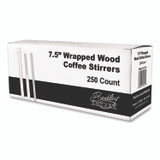 BERK ENTERPRISES INC Berkley Square BEP90213 Wrapped Wood Stirrers, 7.5", 250/Box