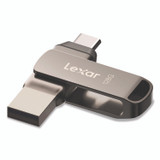 LEXAR MEDIA INC. LJDD400128GB JumpDrive D400 USB 3.1 Flash Drive, 128 GB, Titanium